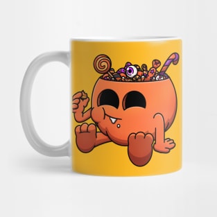 Cute Pumpkin Eating Halloween Candy Mug